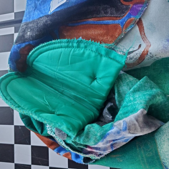 VTG 90s Abstract Fine Art Open Blouse Casual Jacket by Periwinkle Sz 12 / M - Picture 9 of 11